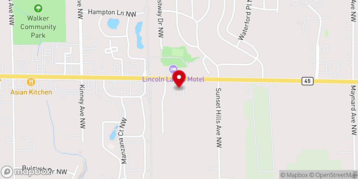 Map showing location of Standale Baptist Church