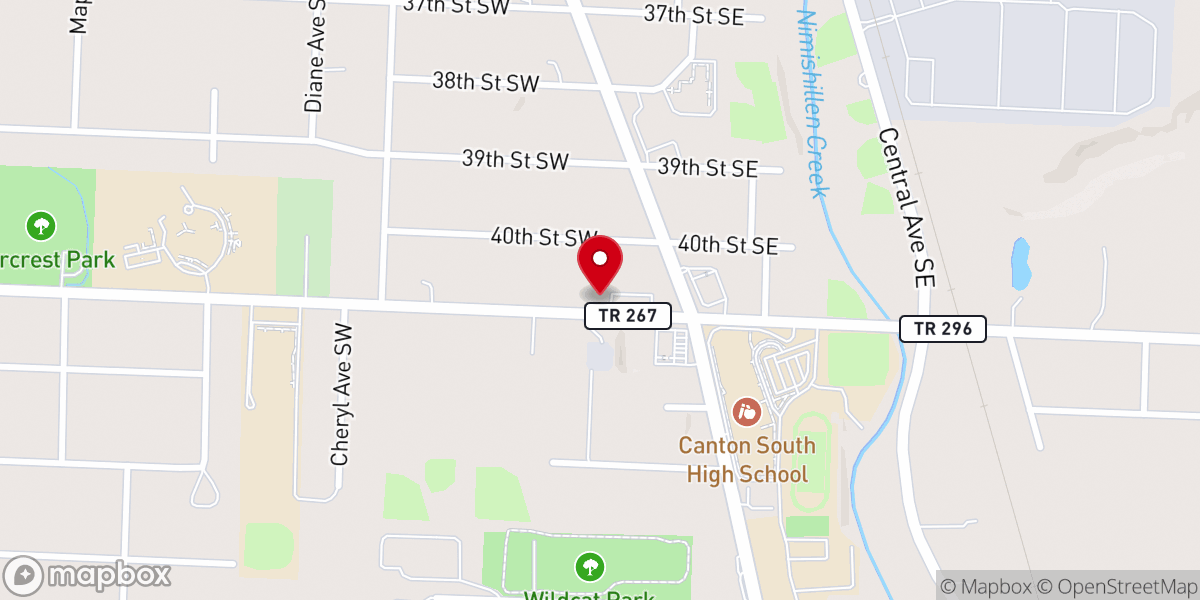 Map showing location of North Industry Untd Methodist Church