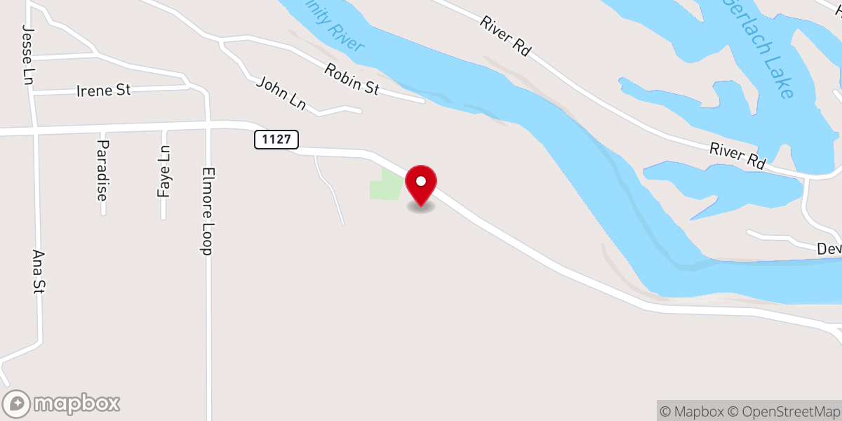 Map showing location of Mount Moriah Church