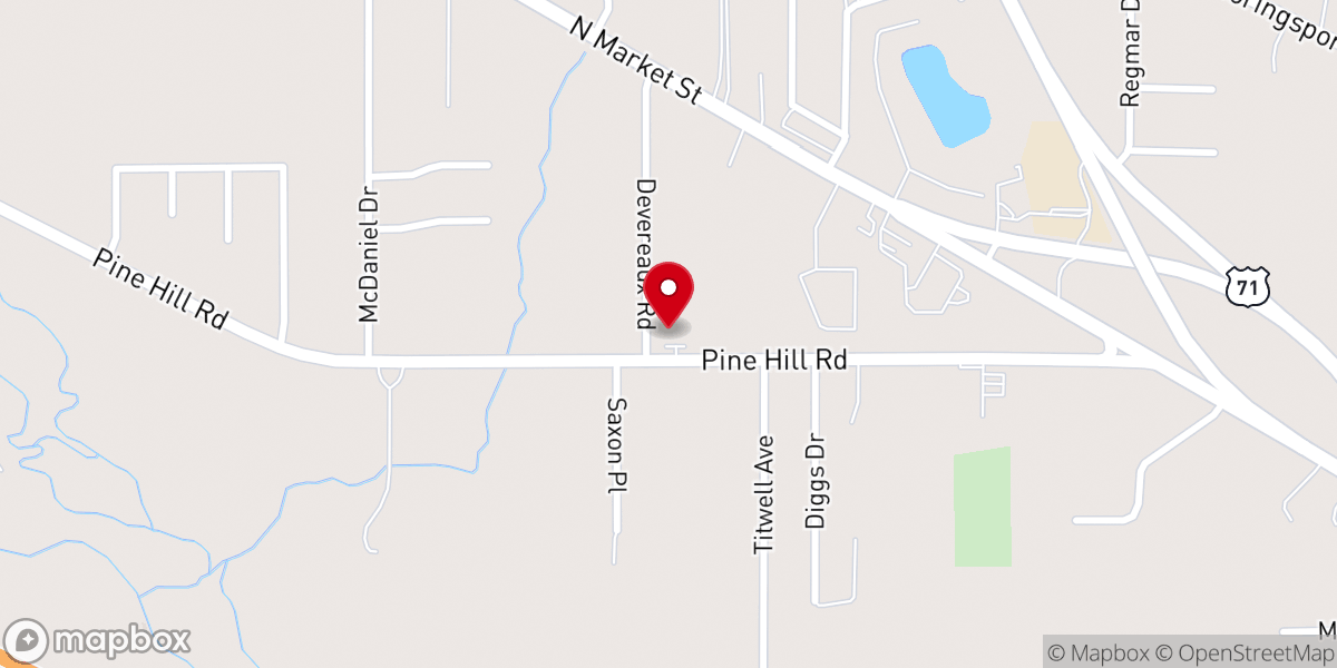 Map showing location of Temple of Christ Baptist Church