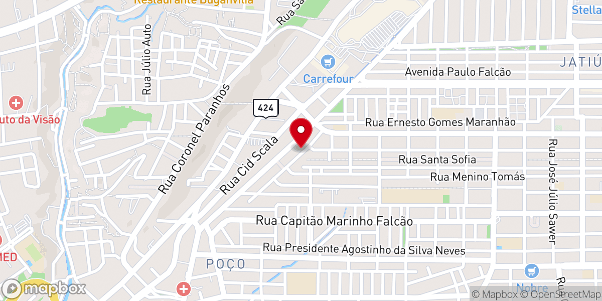 Map showing location of Assembleia de Deus Jatiúca 2