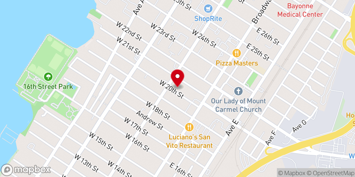 Map showing location of Friendship Baptist Church