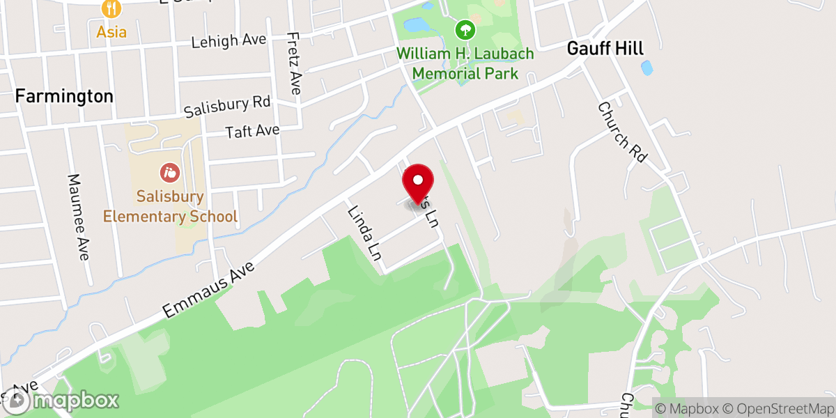 Map showing location of Grace Gospel Church