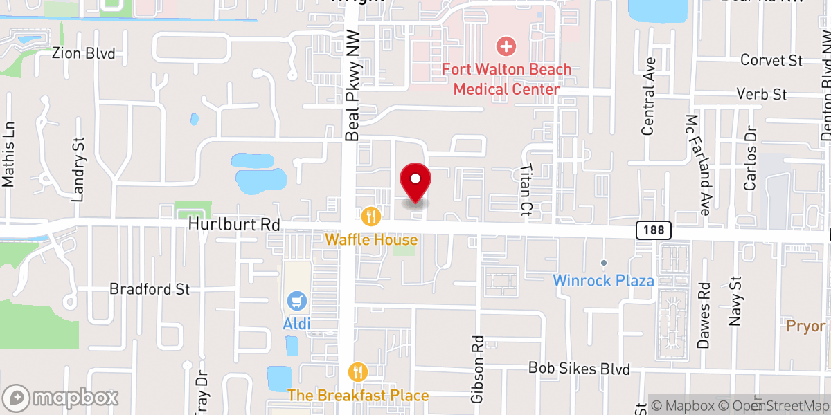 Map showing location of Living Word Ministries