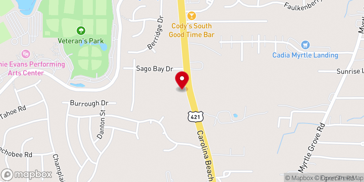Map showing location of Hanks Chapel