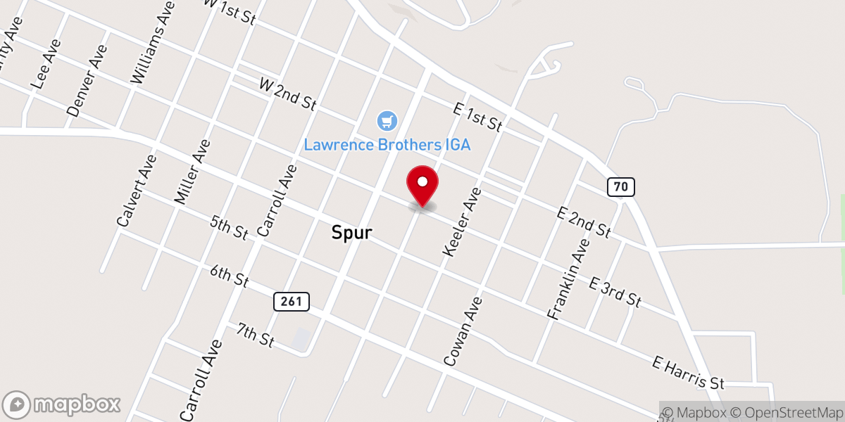 Map showing location of Community Bible Chapel