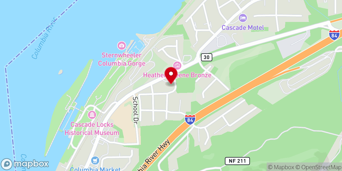 Map showing location of FISH Food Bank - Cascade Locks