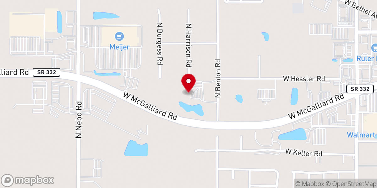 Map showing location of Muncie First Church of the Nazarene