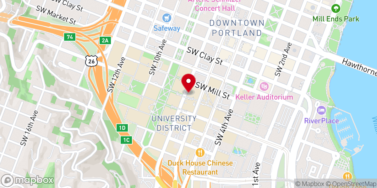 Map showing location of Campus Christian Ministry