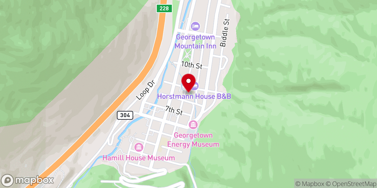 Map showing location of First Presbyterian Church of Georgetown, Colorado