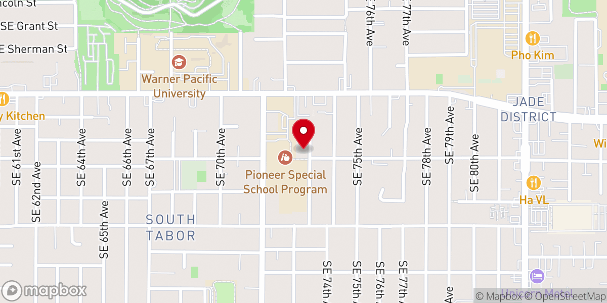 Map showing location of Tenrikyo Portland Church