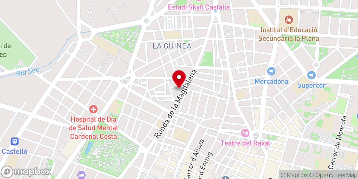 Map showing location of Iglesia de la Sagrada Familia