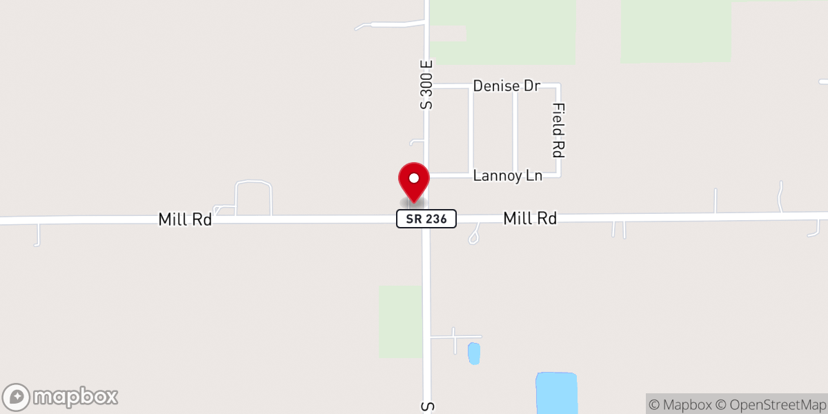 Map showing location of Valley Grove Freewill Baptist Church