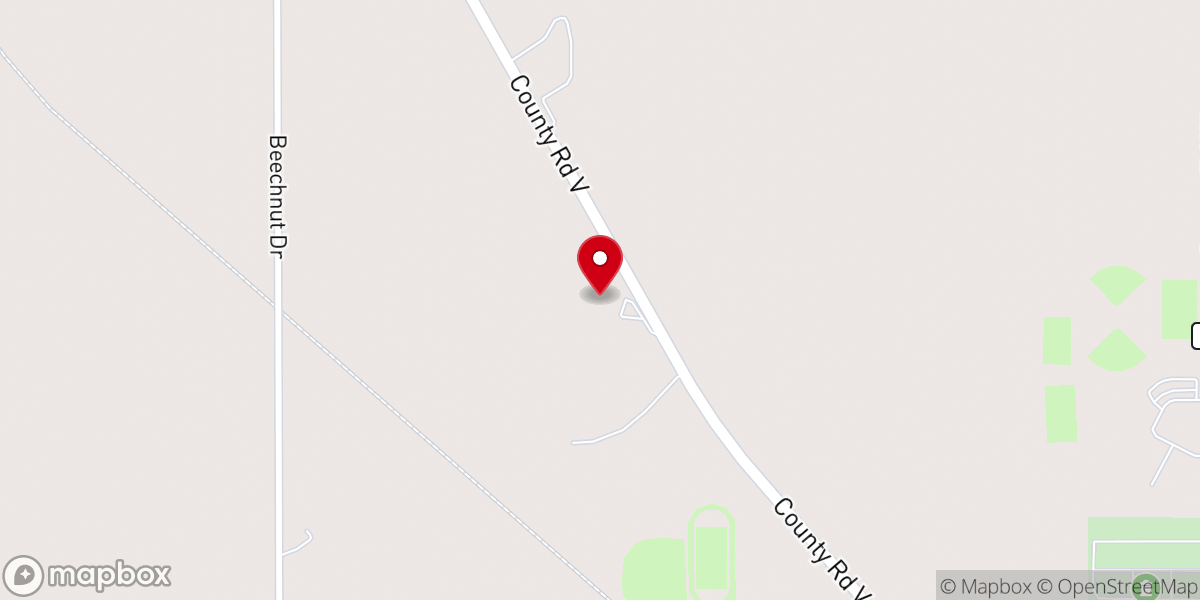 Map showing location of Campbellsport Alliance Church