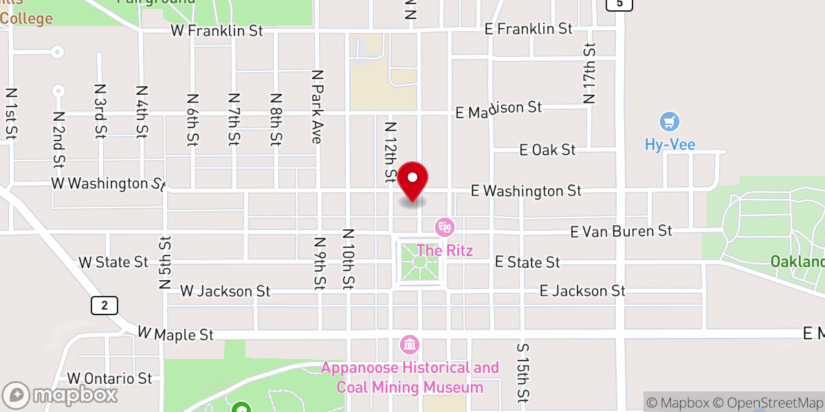 Map showing location of First United Methodist Church