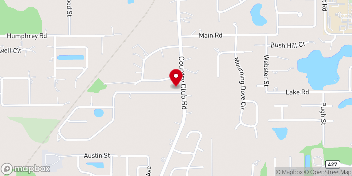 Map showing location of Countryside Baptist Church