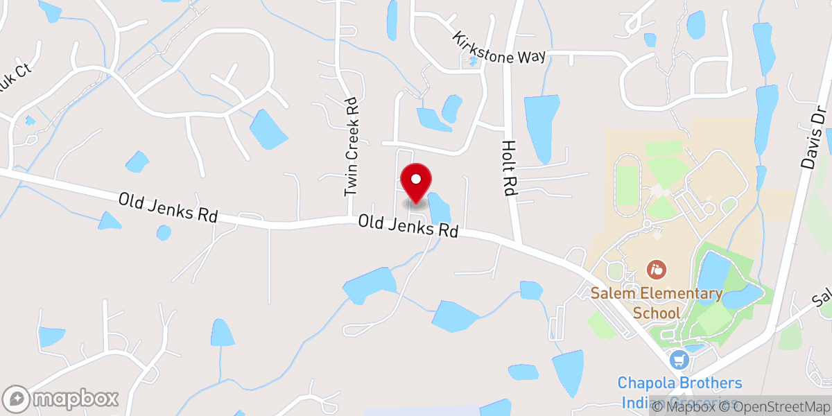 Map showing location of The Oaks at Salem