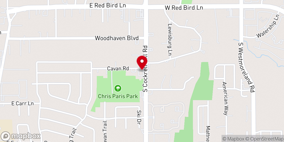 Map showing location of Trinity Church Fairmeadows