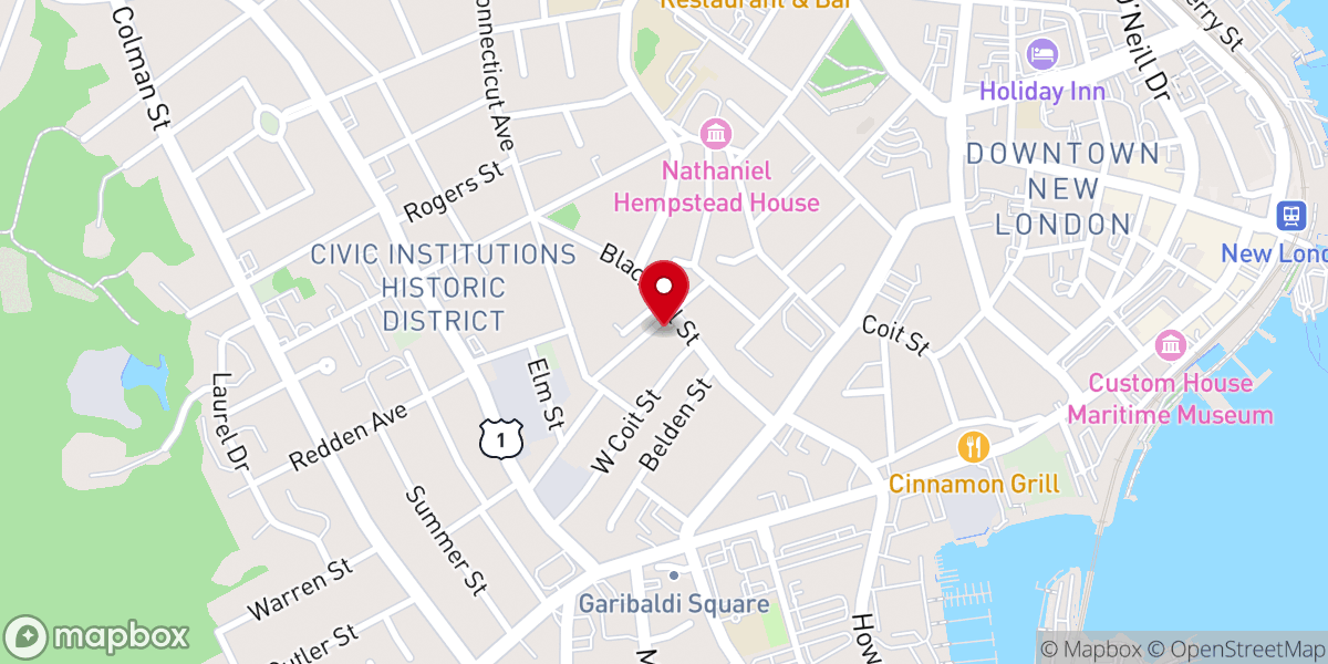 Map showing location of Trinity Missionary Baptist Church
