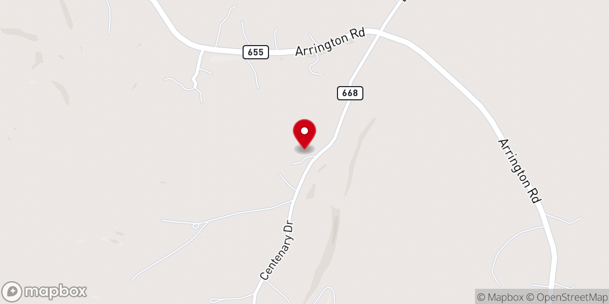 Map showing location of Centenary Church