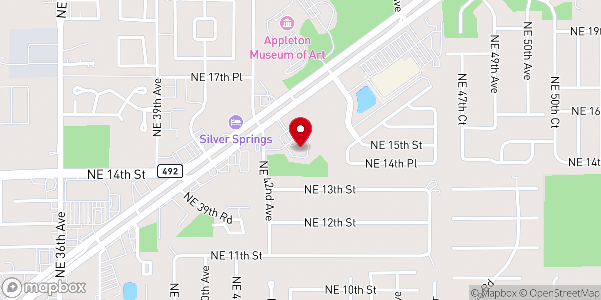 Map showing location of Central Church of Christ