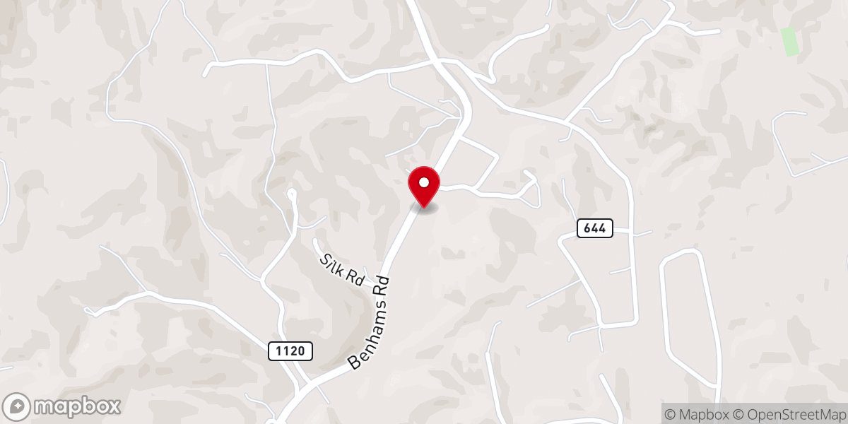 Map showing location of Shiloh Free Will Baptist Church
