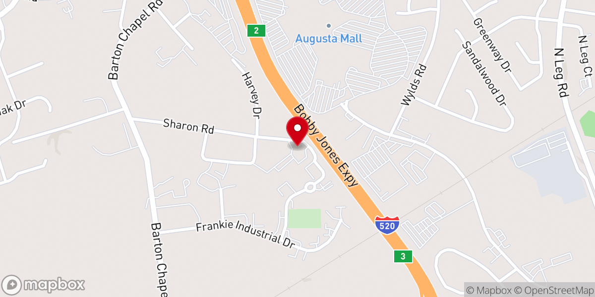 Map showing location of Sharon Baptist Church