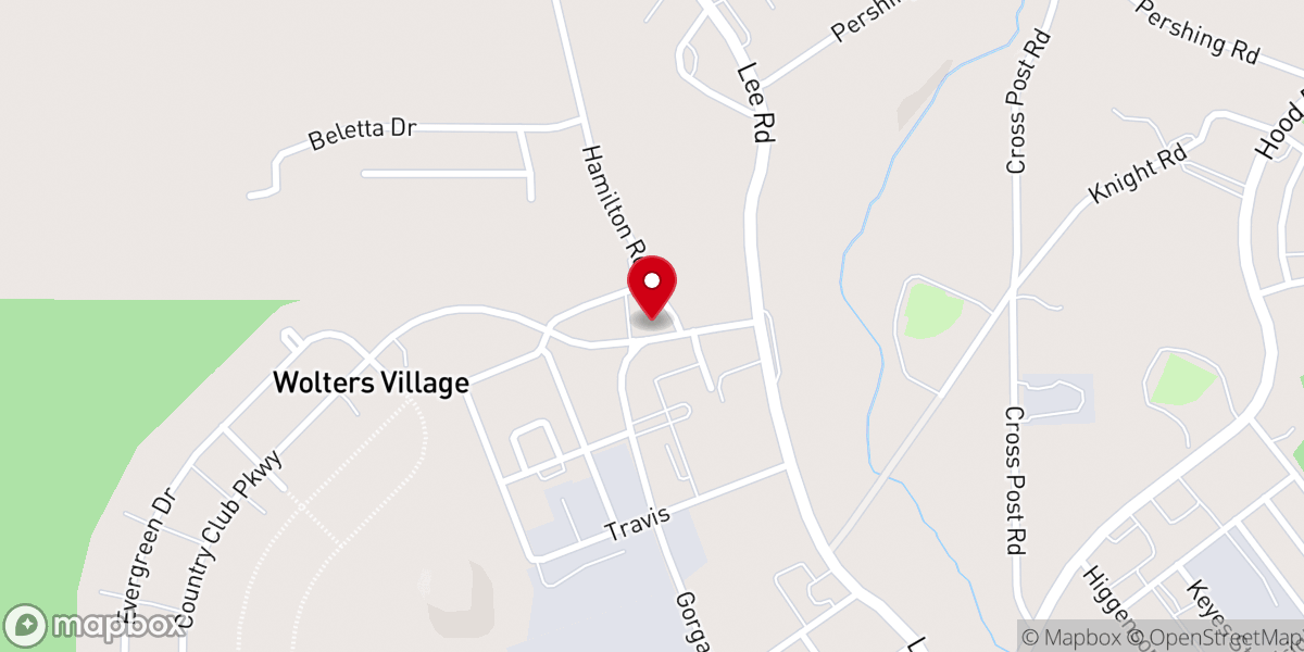 Map showing location of Gospel Light Baptist Church