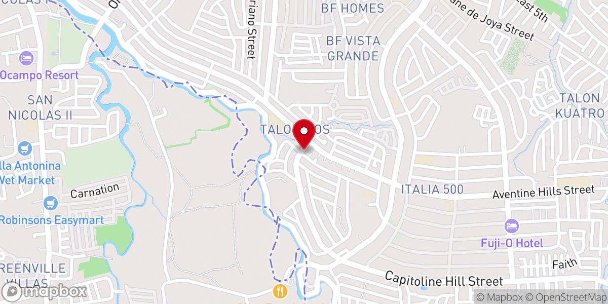 Map showing location of United Pentecostal Church BF Resort Las Piñas