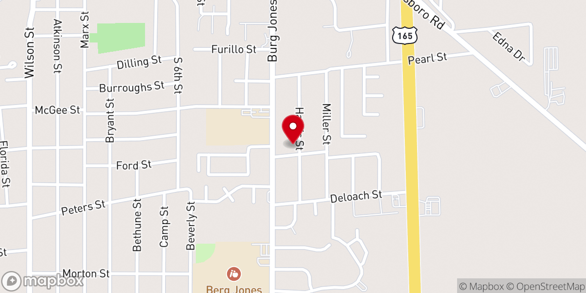 Map showing location of New St John Baptist Church