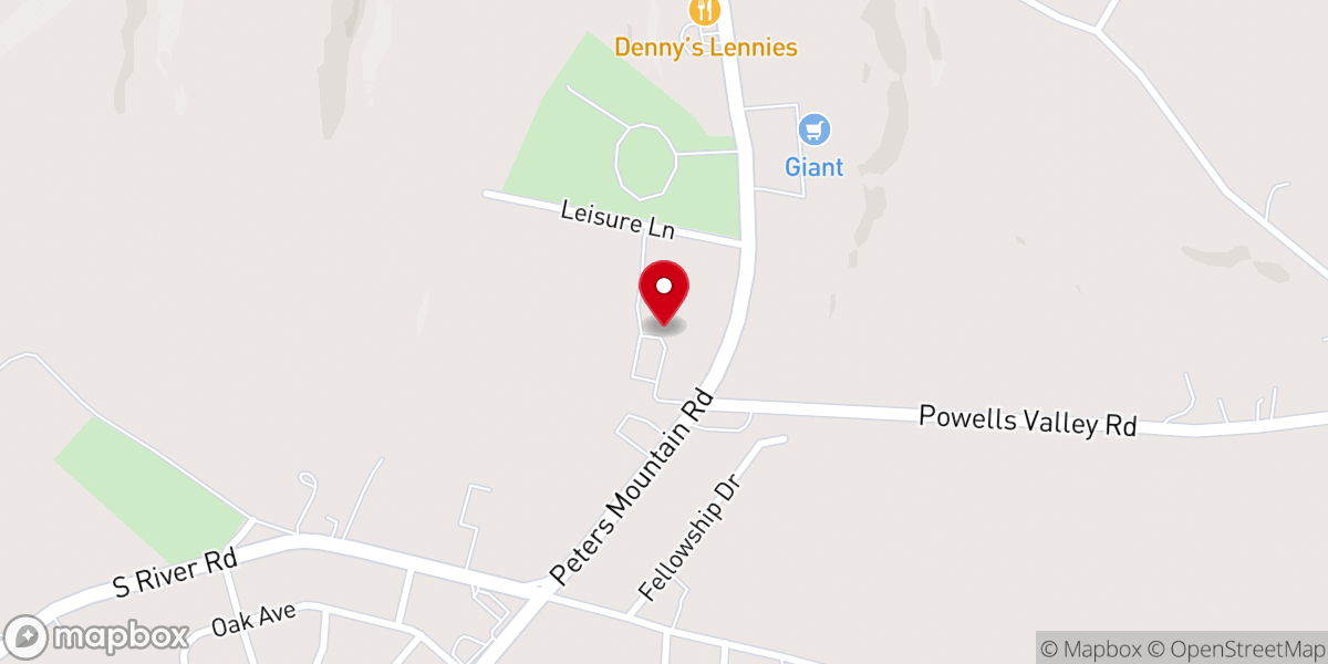 Map showing location of Valleys Evangelical Covenant Church