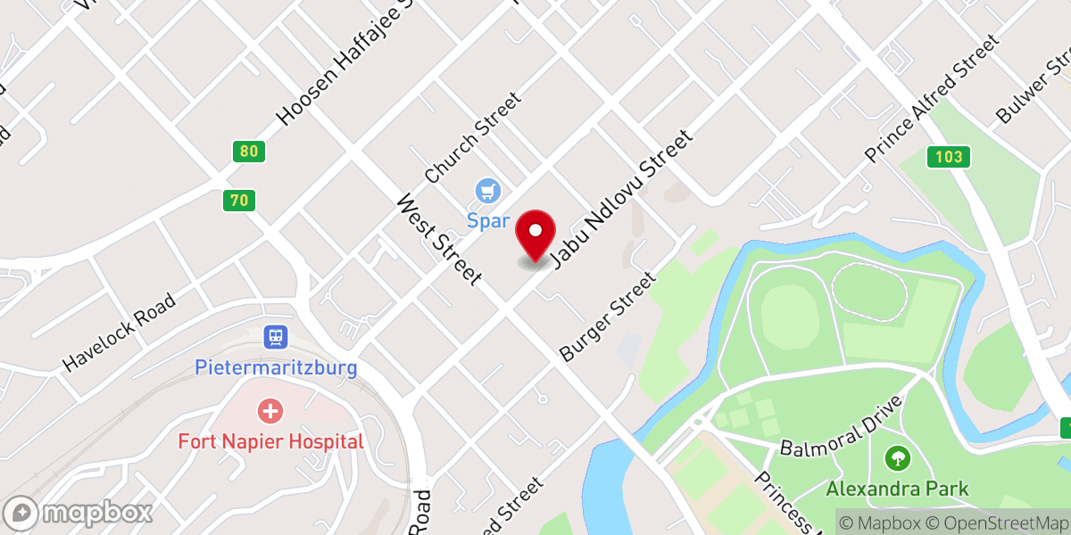 Map showing location of St Mary's Catholic Church