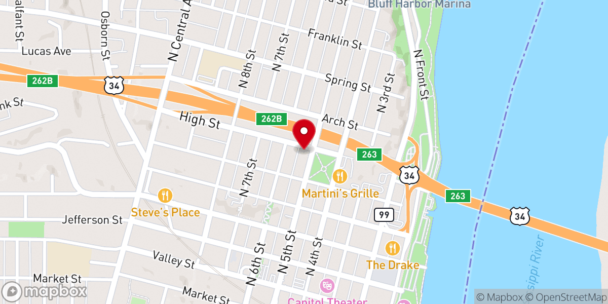 Map showing location of Christ Episcopal Church