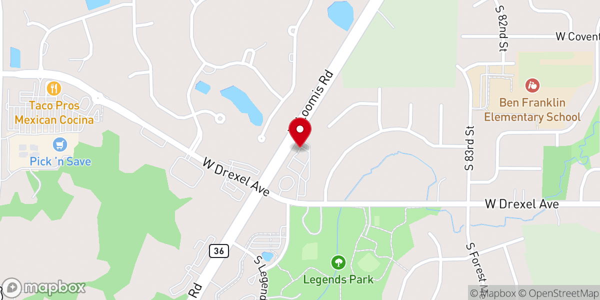 Map showing location of Mission Hills Chapel