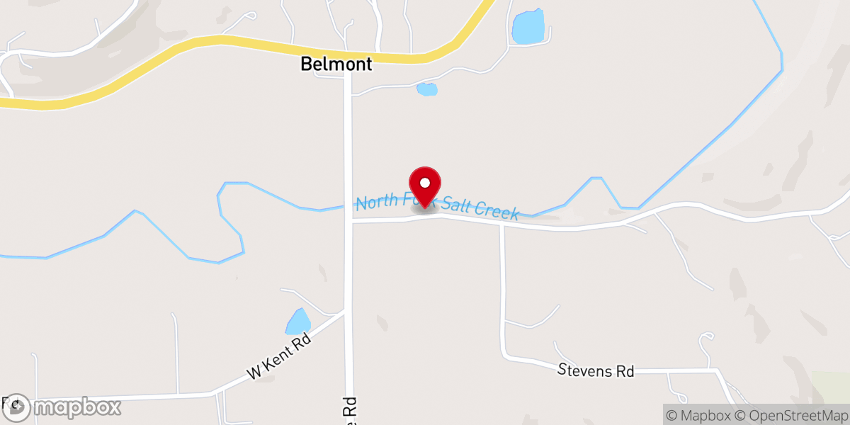 Map showing location of Belmont Church of Christ