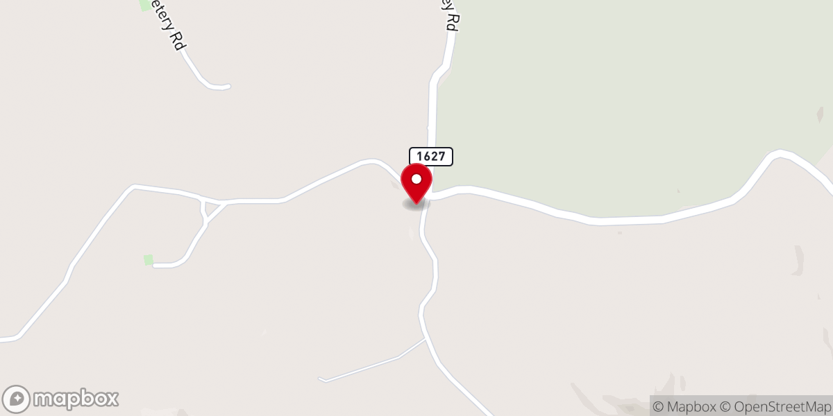 Map showing location of Beulah Hill Church