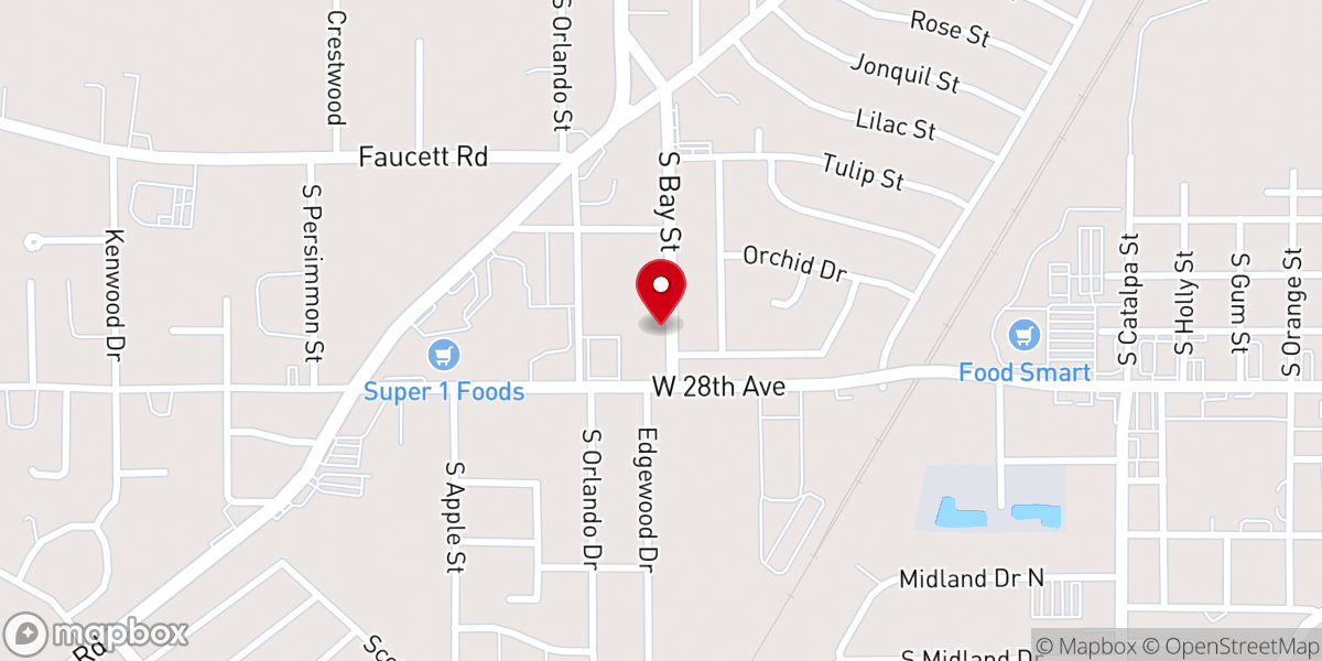 Map showing location of Unity Christian Fellowship Church