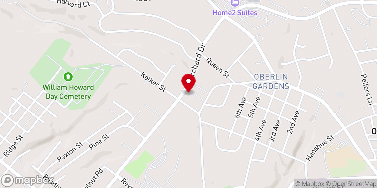 Map showing location of Centenary United Methodist Church