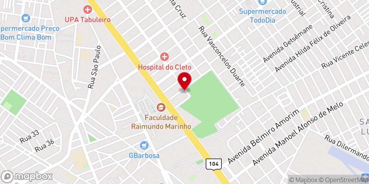 Map showing location of Igreja Pentecostal Assembleia de Deus