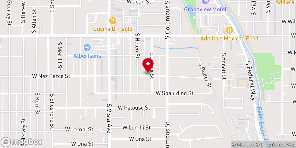 Map showing location of Whitney Bible Church