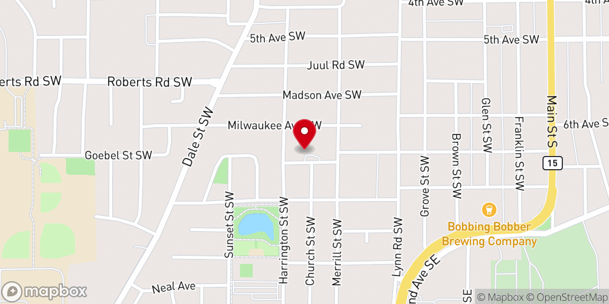Map showing location of Bethlehem United Methodist Church