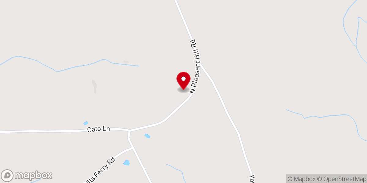 Map showing location of North Pleasant Hill Church