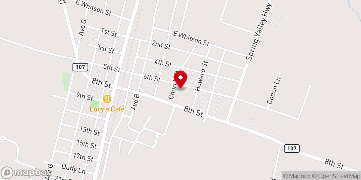 Map showing location of First Methodist Church Of Moody