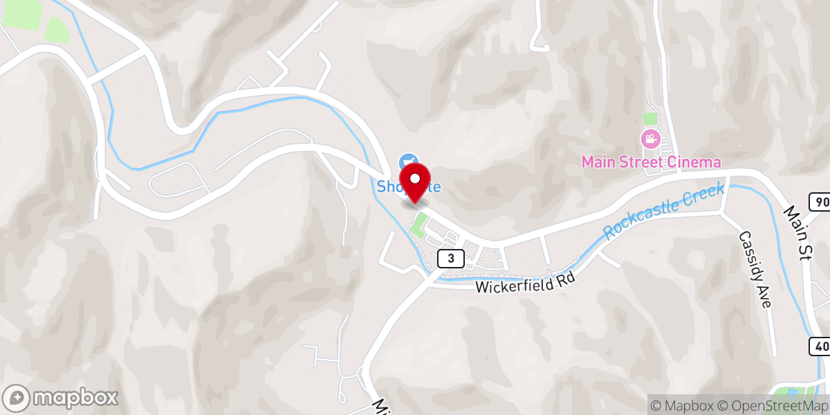 Map showing location of First Baptist Church
