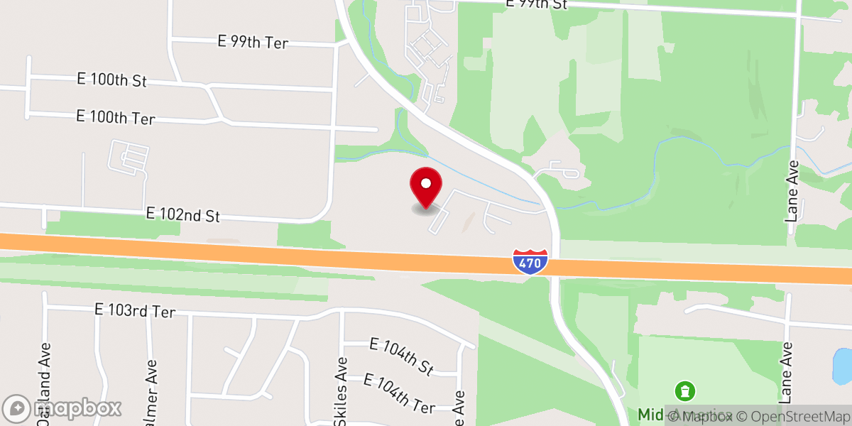 Map showing location of Testimony Church Kansas City