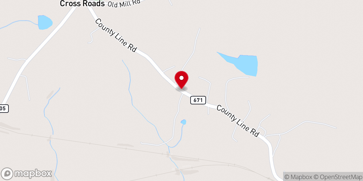 Map showing location of Mt Nebo Baptist Church