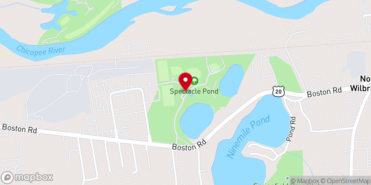 Map showing location of Spectacle Pond Recreation Area