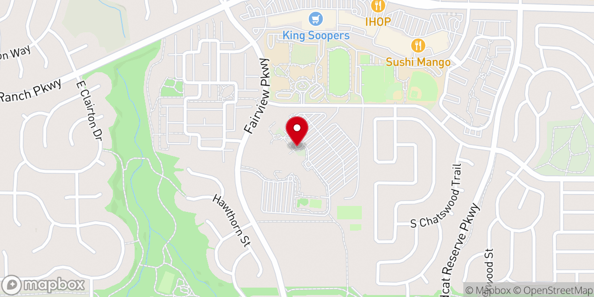 Map showing location of Cherry Hills Community Church