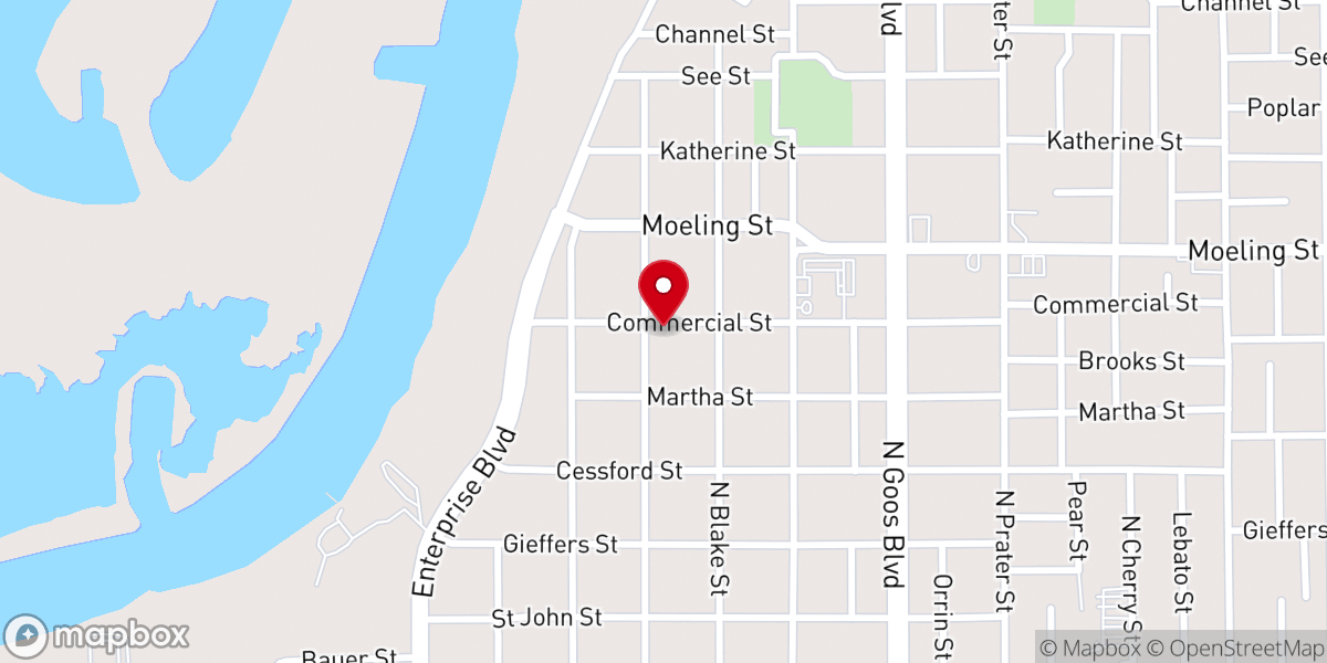 Map showing location of Fondel Memorial Chapel