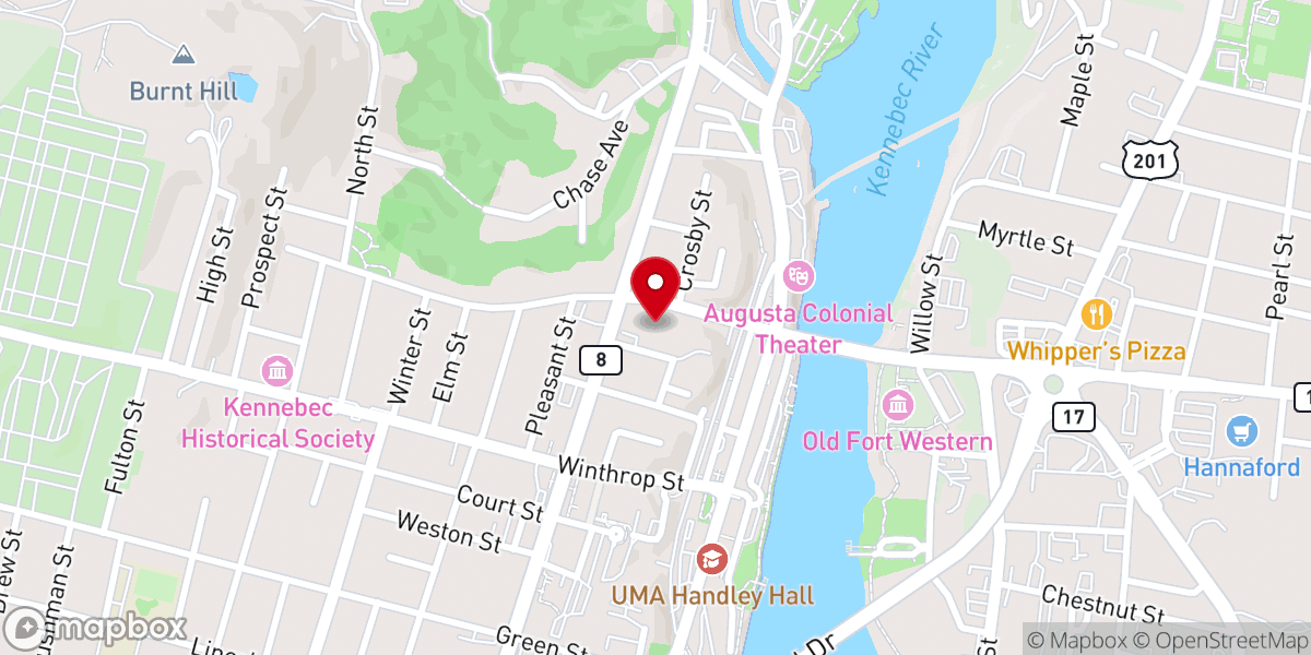 Map showing location of Green St United Methodist Church